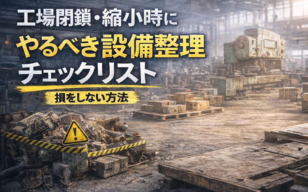 工場閉鎖・縮小時にやるべき設備整理チェックリスト｜損をしない進め方とは