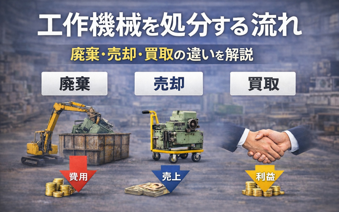 工作機械を処分する流れ｜廃棄・売却・買取の違いをわかりやすく解説