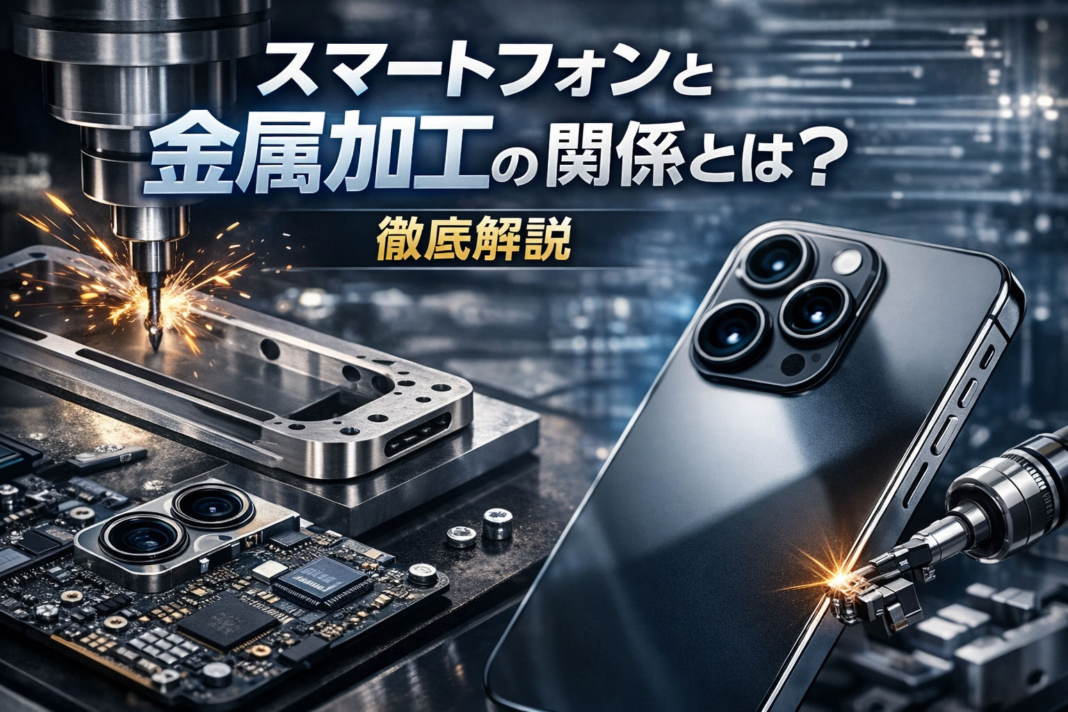 スマートフォン 金属加工