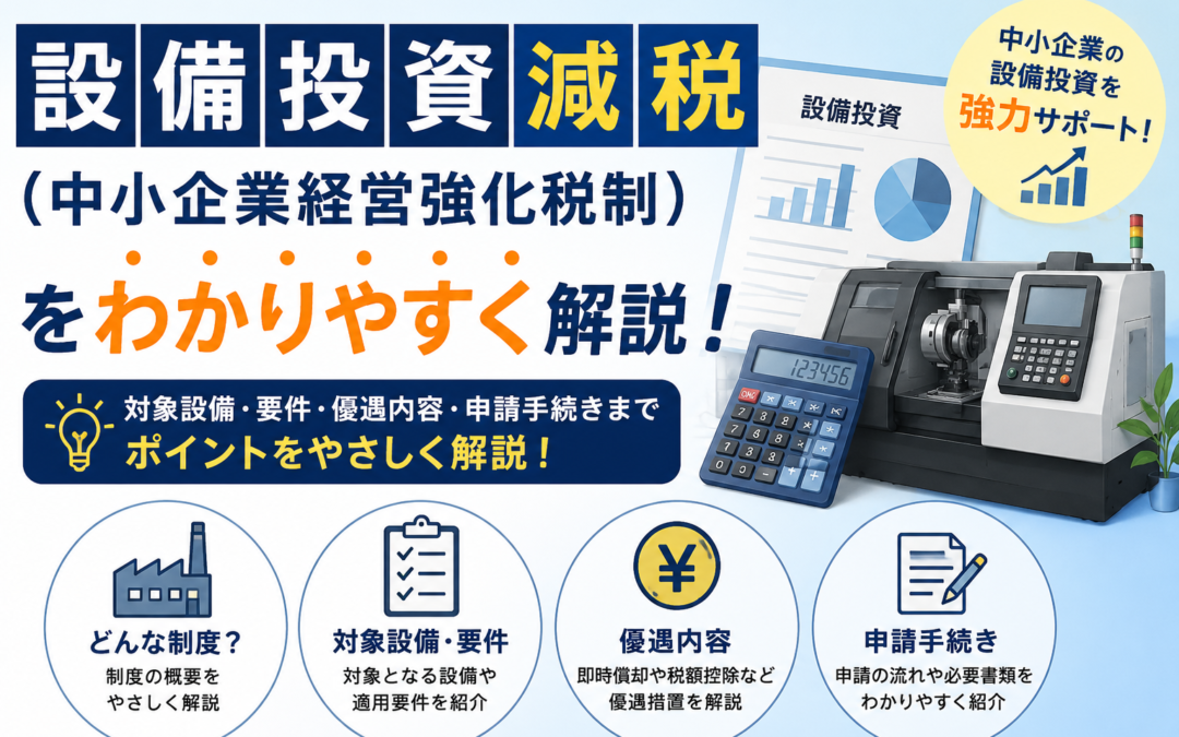 設備投資減税（中小企業経営強化税制）をわかりやすく解説