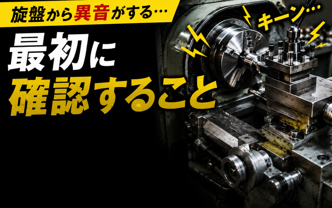 旋盤から異音がするときに最初に確認すること