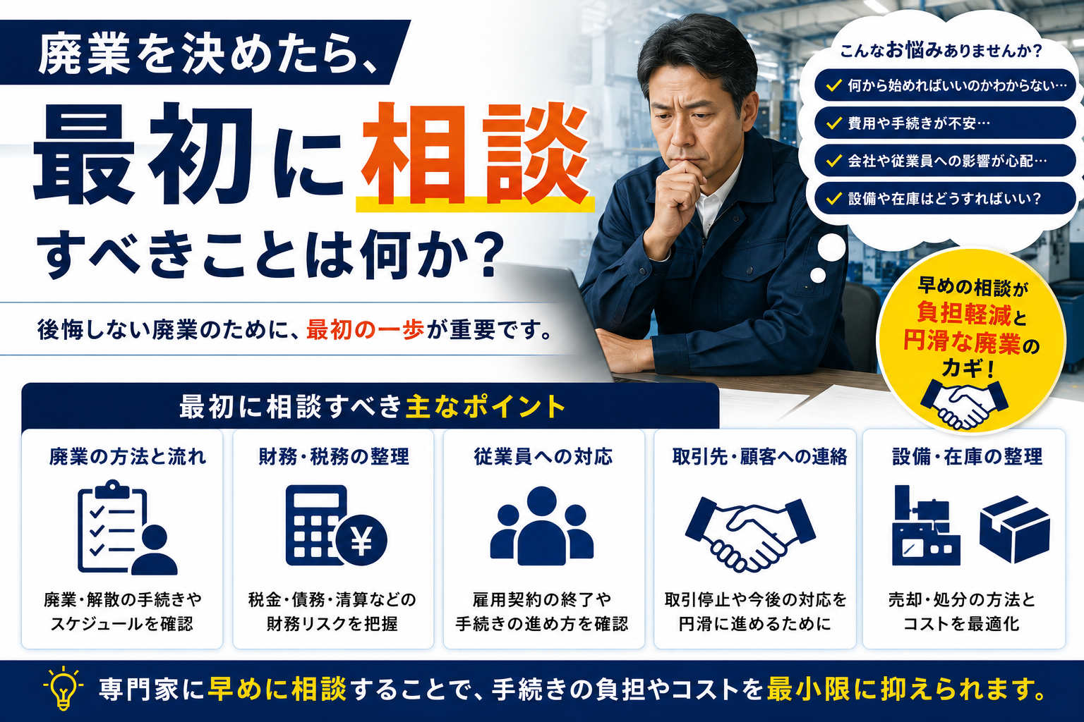 廃業 機械 相談