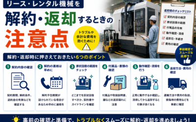 リース・レンタル機械を解約・返却するときの注意点