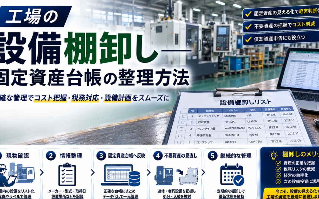 工場の設備棚卸しと固定資産台帳の整理方法
