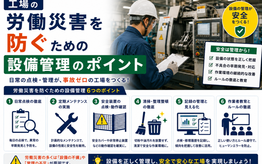 工場の労働災害を防ぐための設備管理のポイント