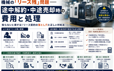 機械の「リース残」問題——途中解約・中途売却時の費用と処理